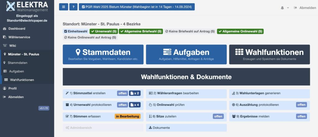 Automatisierte Erstellung von Wahldokumenten in Elektra